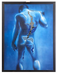 Broken Mirror Art Titel The blue Man  von Simone Stanschus 